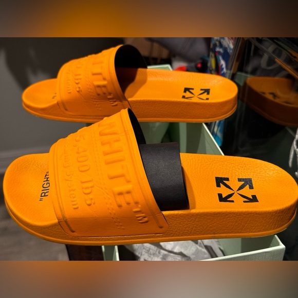Off-White Hf Pool Sliders- Orange - Picture 2 of 7